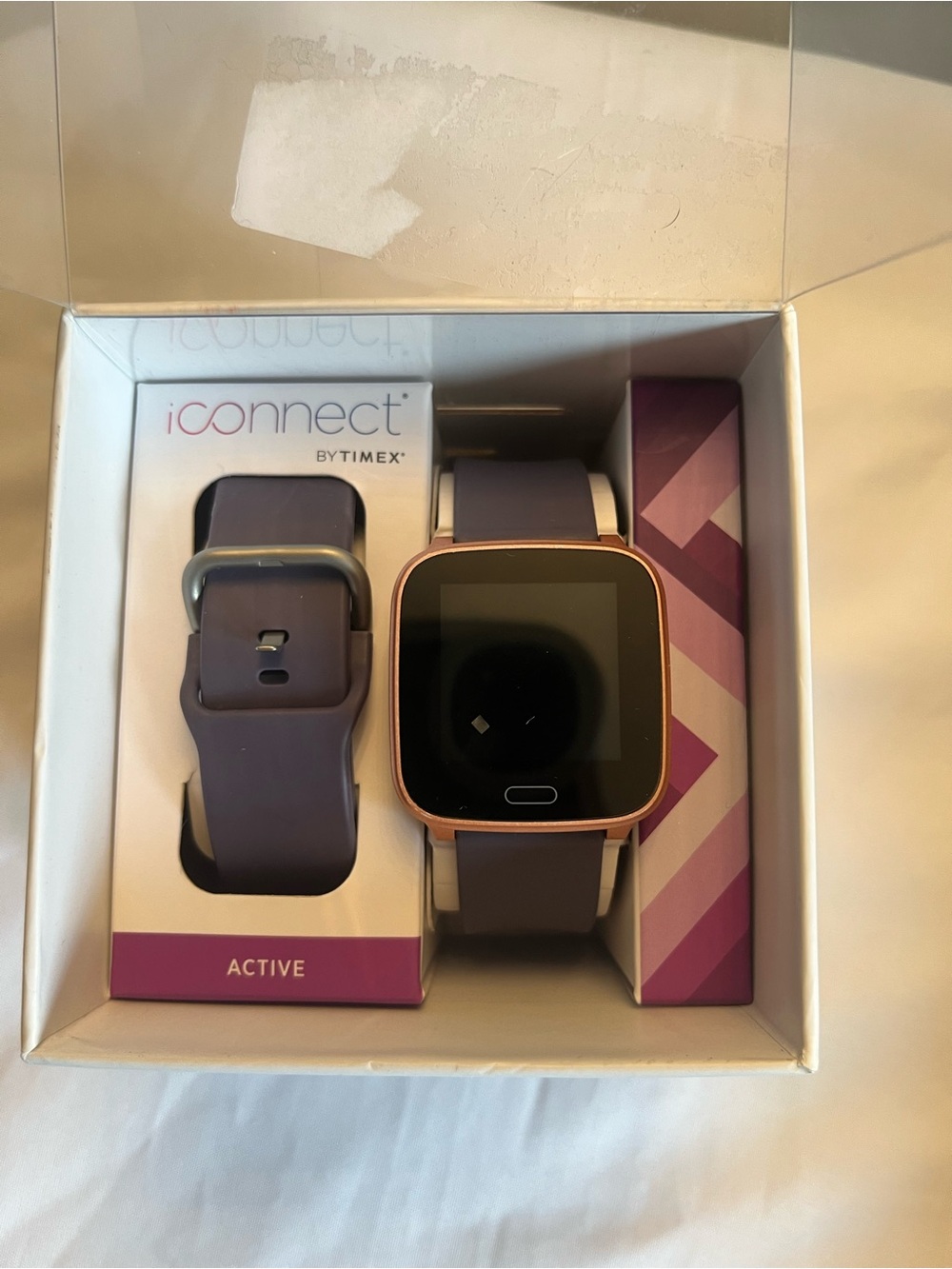 Timex iConnect Active Smartwatch in Purple with Rose-Gold Bezel